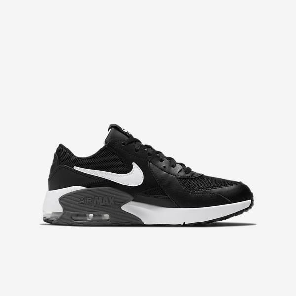 Black / Dark Grey / White Nike Air Max Excee Older Kids' Sneakers | NK723MSF