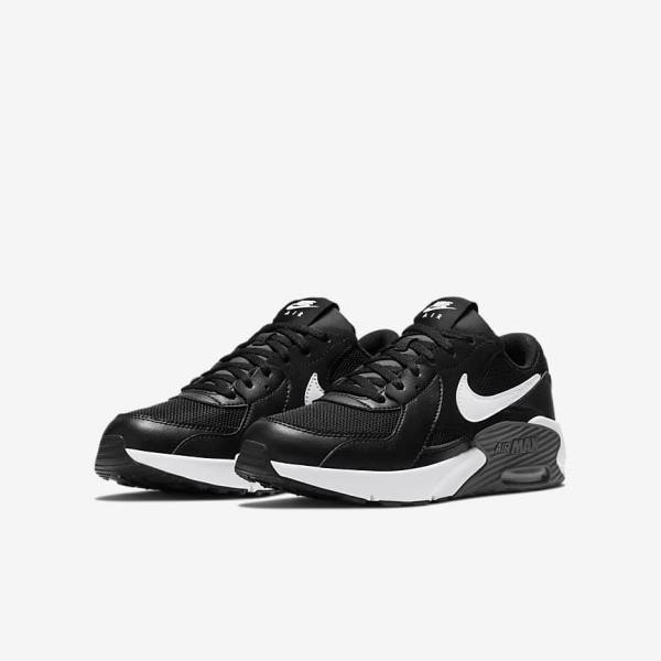 Black / Dark Grey / White Nike Air Max Excee Older Kids' Sneakers | NK723MSF