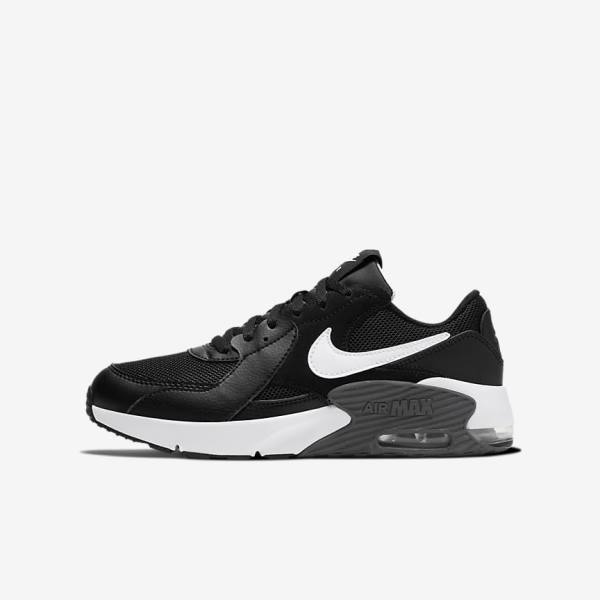 Black / Dark Grey / White Nike Air Max Excee Older Kids\' Sneakers | NK723MSF