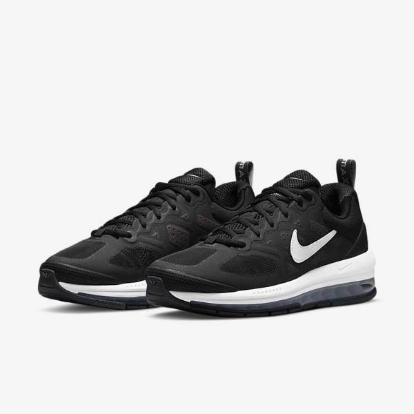 Black / Dark Grey / White Nike Air Max Genome Men's Sneakers | NK628SIJ