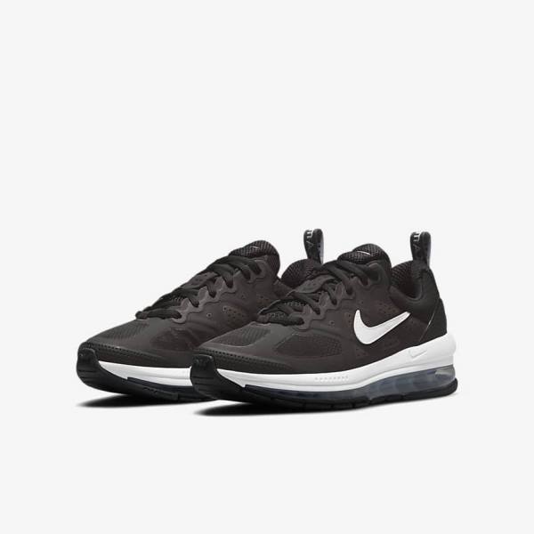 Black / Dark Grey / White Nike Air Max Genome Older Kids' Sneakers | NK942EZX