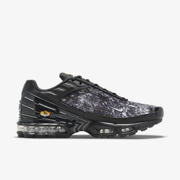 Black / Dark Grey / White Nike Air Max Plus 3 Men's Sneakers | NK825TFZ