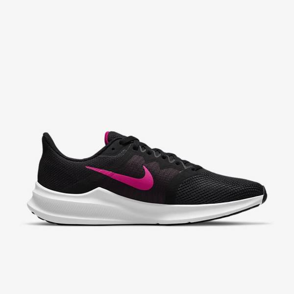 Black / Dark Grey / White Nike Downshifter 11 Road Women's Running Shoes | NK672DTY