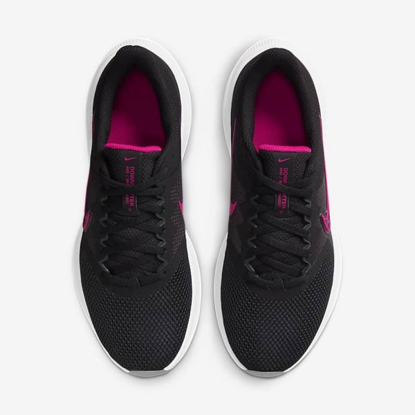 Black / Dark Grey / White Nike Downshifter 11 Road Women's Running Shoes | NK672DTY