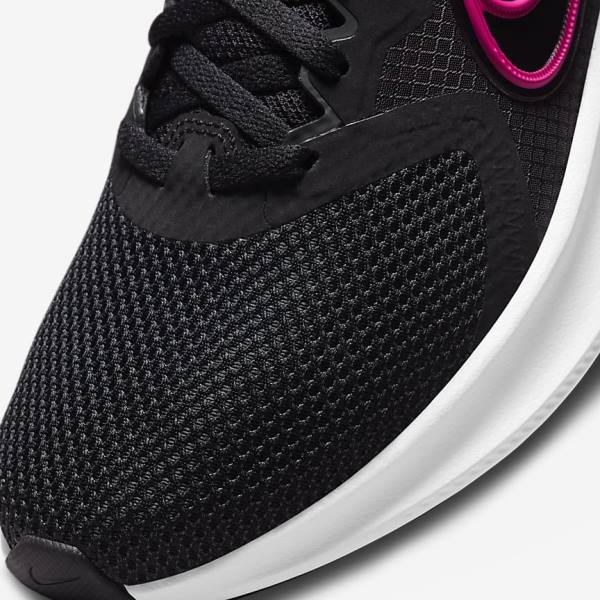 Black / Dark Grey / White Nike Downshifter 11 Road Women's Running Shoes | NK672DTY