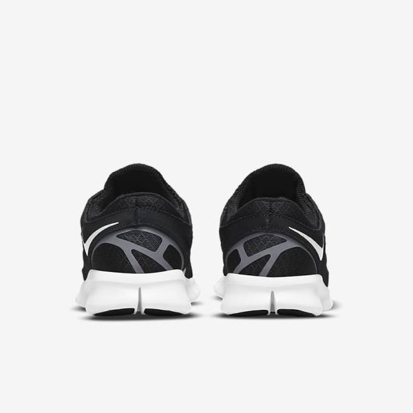 Black / Dark Grey / White Nike Free Run 2 Women's Sneakers | NK814BMA