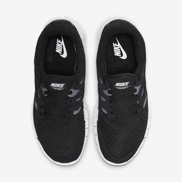 Black / Dark Grey / White Nike Free Run 2 Men's Sneakers | NK895WZK