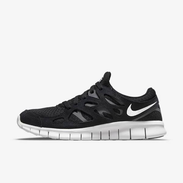 Black / Dark Grey / White Nike Free Run 2 Men\'s Sneakers | NK895WZK