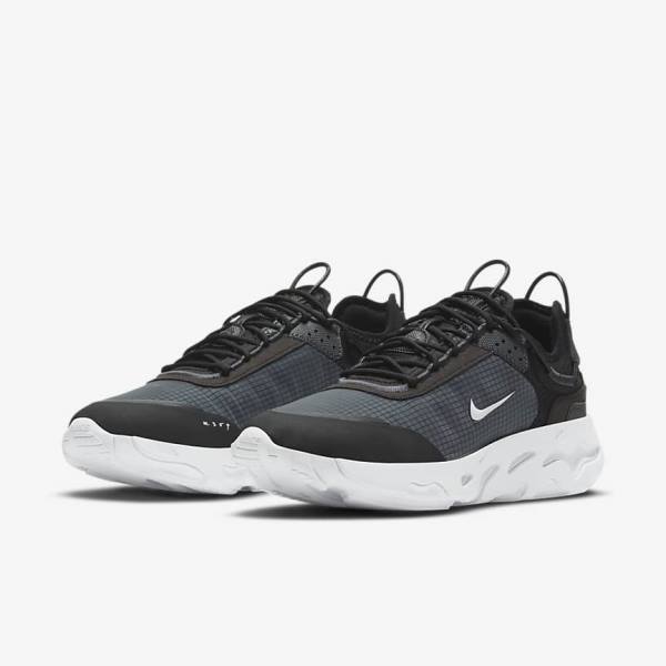 Black / Dark Grey / White Nike React Live Men's Sneakers | NK423PVD