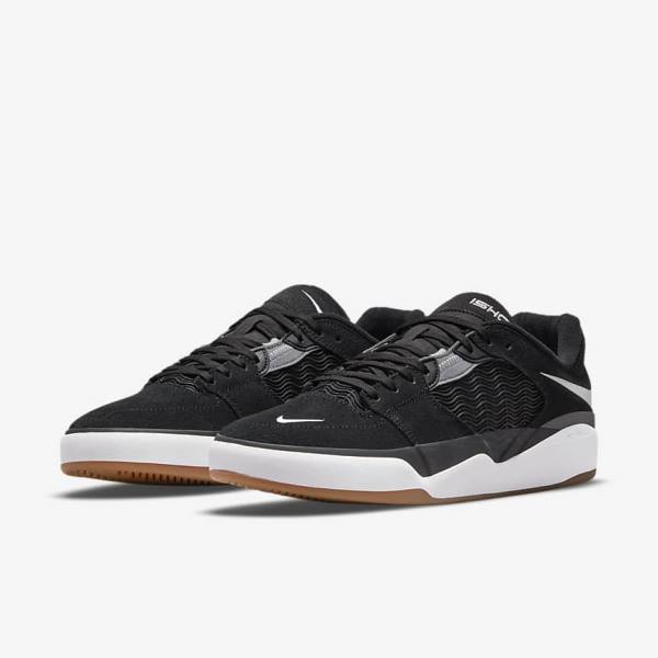 Black / Dark Grey / White Nike SB Ishod Wair Men's Skate Shoes | NK903QLP