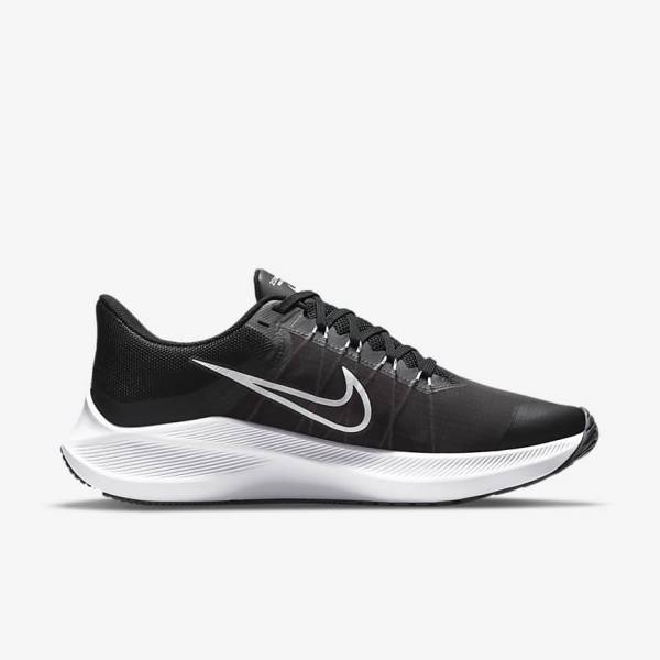 Black / Dark Grey / White Nike Winflo 8 Road Men's Running Shoes | NK839LQW