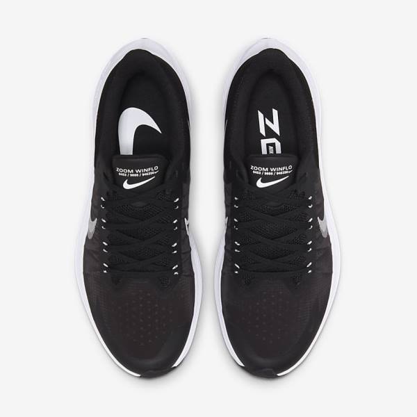 Black / Dark Grey / White Nike Winflo 8 Road Men's Running Shoes | NK839LQW