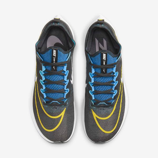 Black / Green / Orange Nike Zoom Fly 4 Road Men's Running Shoes | NK127ITD