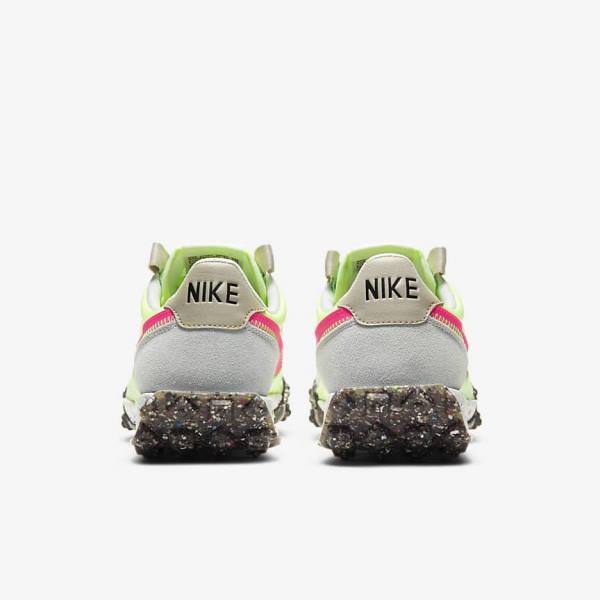 Black / Green / Pink Nike Waffle Racer Crater Women's Sneakers | NK865SXN