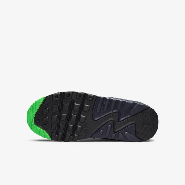 Black / Green / White / Obsidian Nike Air Max 90 LTR SE Older Kids' Sneakers | NK079XSW