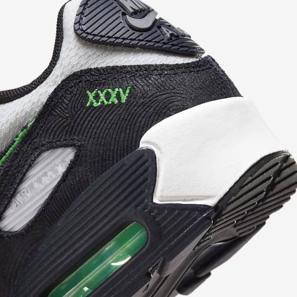 Black / Green / White / Obsidian Nike Air Max 90 LTR SE Older Kids' Sneakers | NK079XSW