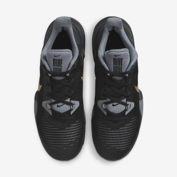 Black / Grey / Dark Grey / Metal Gold Nike Air Max Impact 3 Women's Basketball Shoes | NK510RJY