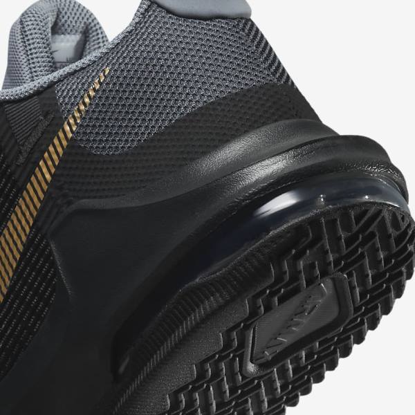 Black / Grey / Dark Grey / Metal Gold Nike Air Max Impact 3 Women's Basketball Shoes | NK510RJY