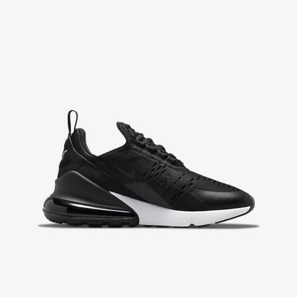 Black / Grey Nike Air Max 270 Older Kids' Sneakers | NK830SIG