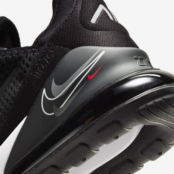 Black / Grey Nike Air Max 270 Older Kids' Sneakers | NK830SIG