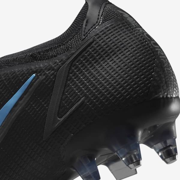 Black / Grey Nike Mercurial Vapor 14 Elite SG-Pro AC Soft-Ground Men's Football Shoes | NK861TFJ