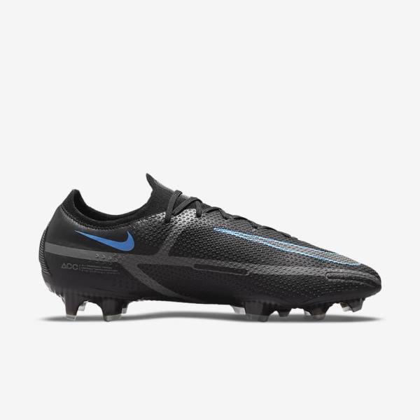 Black / Grey Nike Phantom GT2 Elite FG Firm-Ground Men's Football Shoes | NK258CIA