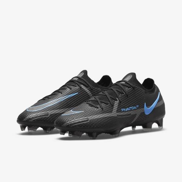 Black / Grey Nike Phantom GT2 Elite FG Firm-Ground Men's Football Shoes | NK258CIA