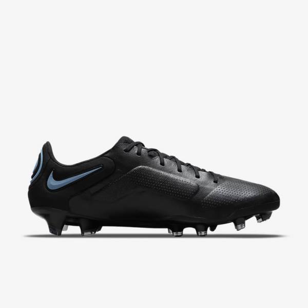 Black / Grey Nike Tiempo Legend 9 Elite FG Firm-Ground Women's Football Shoes | NK586KXO