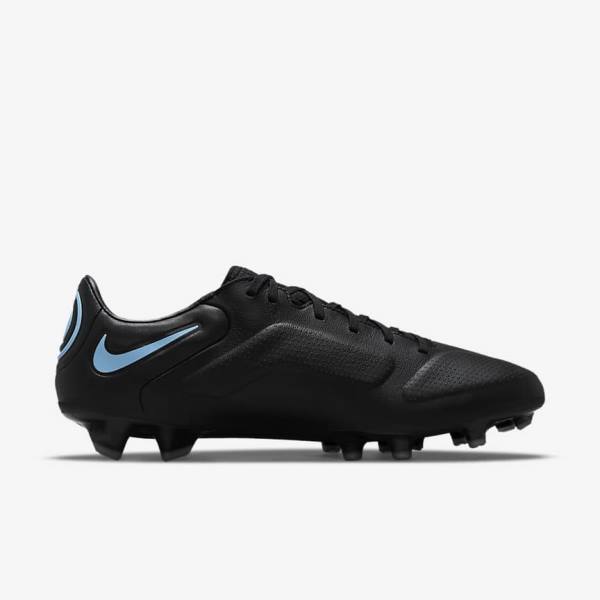 Black / Grey Nike Tiempo Legend 9 Pro FG Firm-Ground Women's Football Shoes | NK372VBT