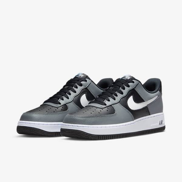 Black / Grey / White Nike Air Force 1 07 LV8 Men's Sneakers | NK549UOV