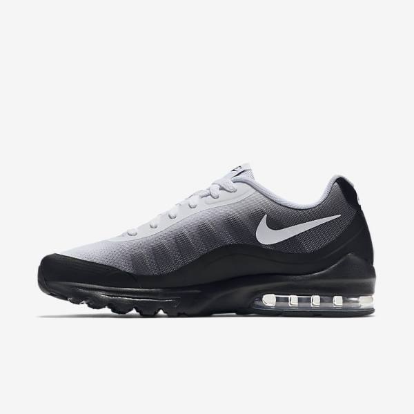 Black / Grey / White Nike Air Max Invigor Print Men's Sneakers | NK328LUP