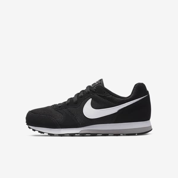 Black / Grey / White Nike MD Runner 2 Older Kids\' Sneakers | NK165KSA