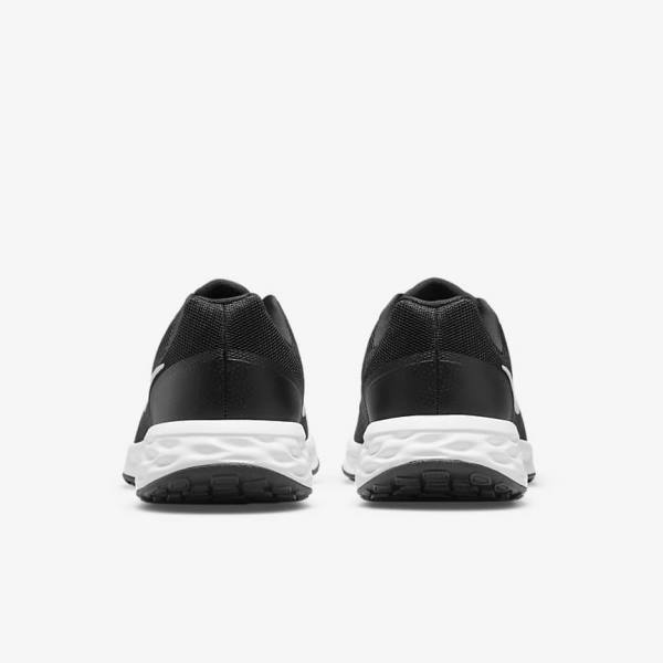 Black / Grey / White Nike Revolution 6 (Extra Wide) Men's Running Shoes | NK635ZTY