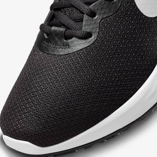 Black / Grey / White Nike Revolution 6 (Extra Wide) Men's Running Shoes | NK635ZTY