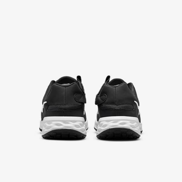 Black / Grey / White Nike Revolution 6 FlyEase Next Nature Easy On-Off Road Men's Running Shoes | NK519TKJ