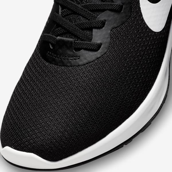 Black / Grey / White Nike Revolution 6 FlyEase Next Nature Easy On-Off Road Men's Running Shoes | NK519TKJ