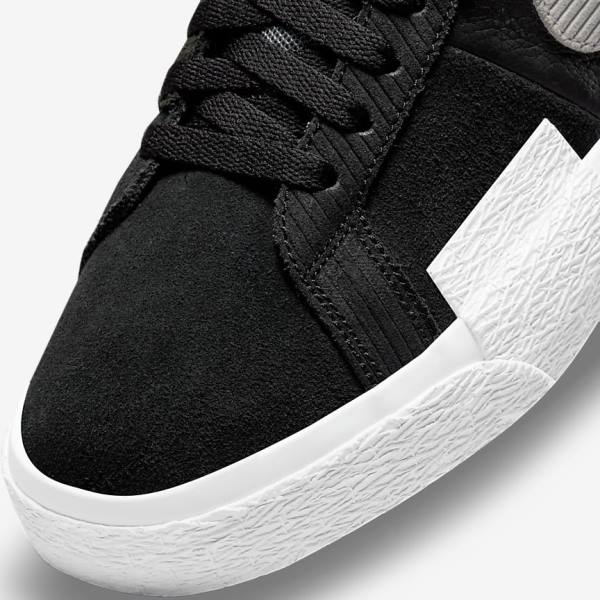 Black / Grey / White Nike SB Zoom Blazer Mid Premium Women's Skate Shoes | NK604KEG