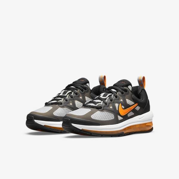 Black / Grey / White / Orange Nike Air Max Genome Older Kids' Sneakers | NK518RSA