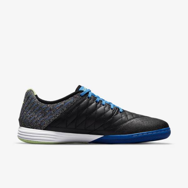 Black / Light Blue / Light Green Nike Lunar Gato II IC Indoor Court Men's Football Shoes | NK657QJD