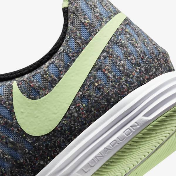 Black / Light Blue / Light Green Nike Lunar Gato II IC Indoor Court Men's Football Shoes | NK657QJD