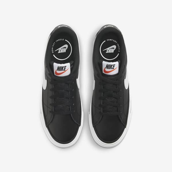 Black / Light Brown / White Nike NikeCourt Legacy Older Kids' Sneakers | NK960TUP