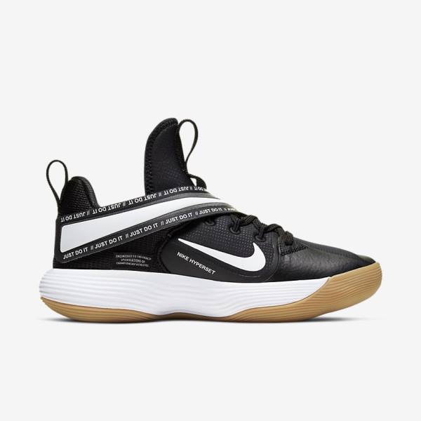 Black / Light Brown / White Nike React HyperSet Indoor Court Women's Training Shoes | NK257GWD