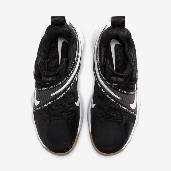 Black / Light Brown / White Nike React HyperSet Indoor Court Women's Training Shoes | NK257GWD