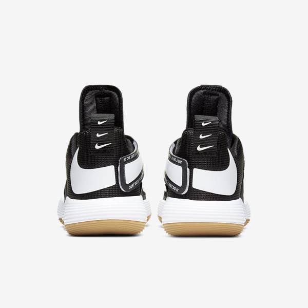 Black / Light Brown / White Nike React HyperSet Indoor Court Women's Training Shoes | NK257GWD