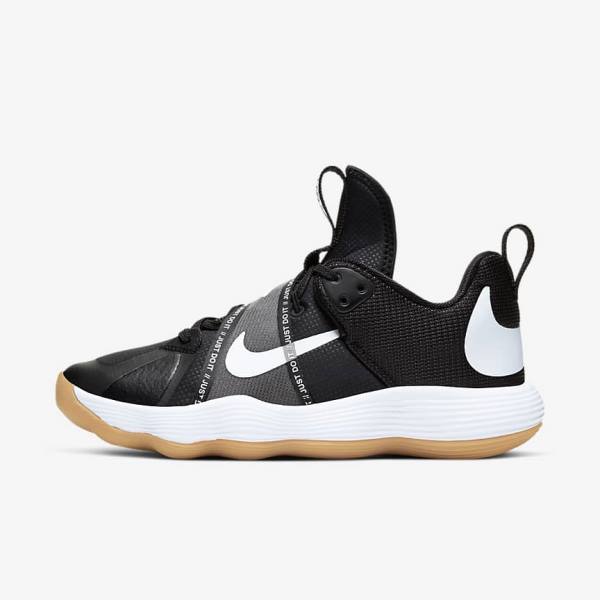 Black / Light Brown / White Nike React HyperSet Indoor Court Women\'s Training Shoes | NK257GWD