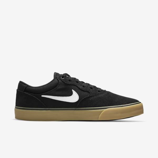 Black / Light Brown / White Nike SB Chron 2 Men's Skate Shoes | NK695WPV