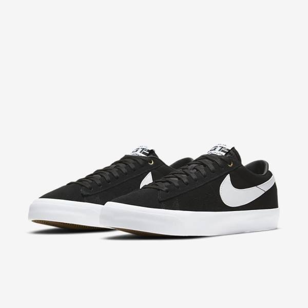 Black / Light Brown / White Nike SB Zoom Blazer Low Pro GT Men's Sneakers | NK015ZQJ