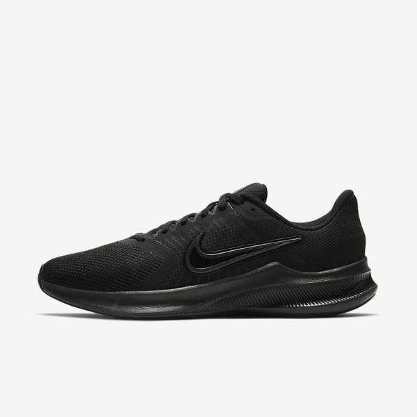 Black / Light Grey / Dark Grey Nike Downshifter 11 Road Men\'s Running Shoes | NK530JNQ