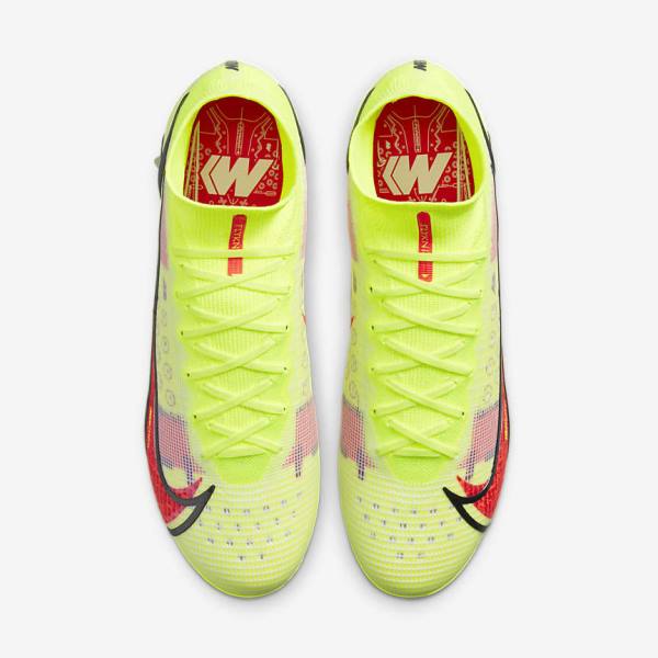 Black / Light Red Nike Mercurial Superfly 8 Elite SG-Pro AC Soft-Ground Women's Football Shoes | NK079FJO