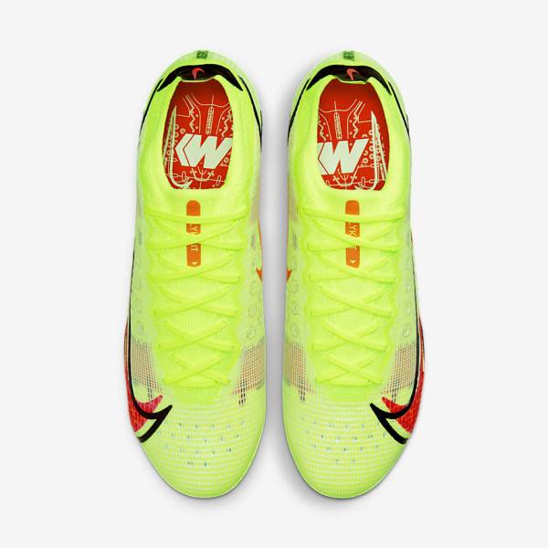 Black / Light Red Nike Mercurial Vapor 14 Elite FG Firm-Ground Men's Football Shoes | NK937UKF